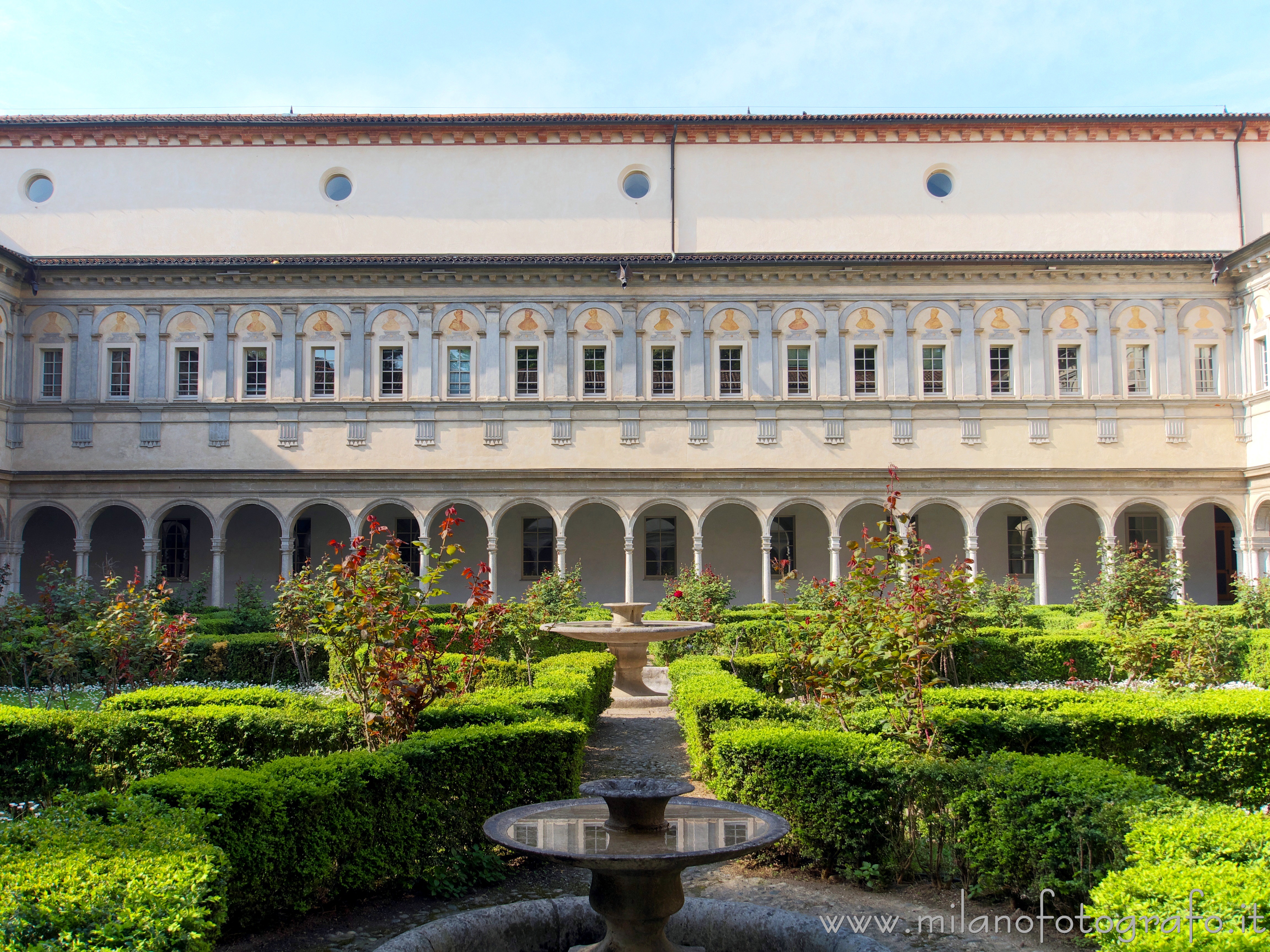 Milan (Italy) - Cloisters of San Simpliciano - One side of the Cloister of the Two Columns